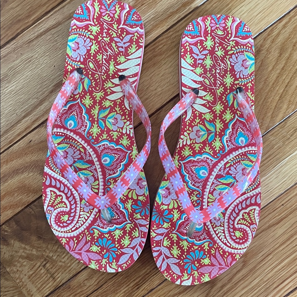 Vera Bradley Multicolor Paisley Flip Flops